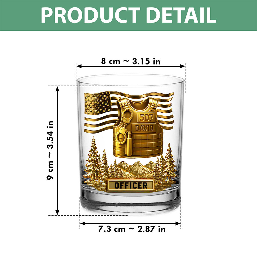 Personalized Police Whiskey Decanter Set UKTO5020801