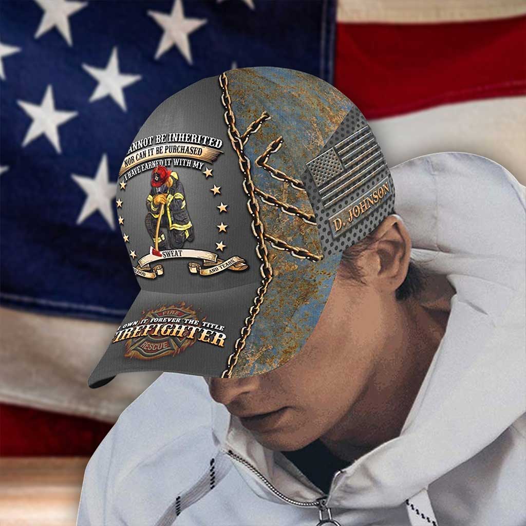 Custom Name It Cannot Be Inherited Nor Can It Be Purchased, Gifts For Fireman, Firefighters Cap UKUU4290205