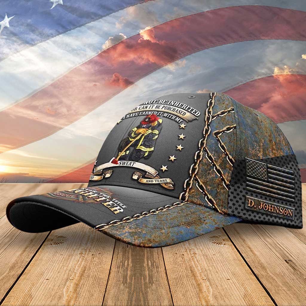 Custom Name It Cannot Be Inherited Nor Can It Be Purchased, Gifts For Fireman, Firefighters Cap UKUU4290205