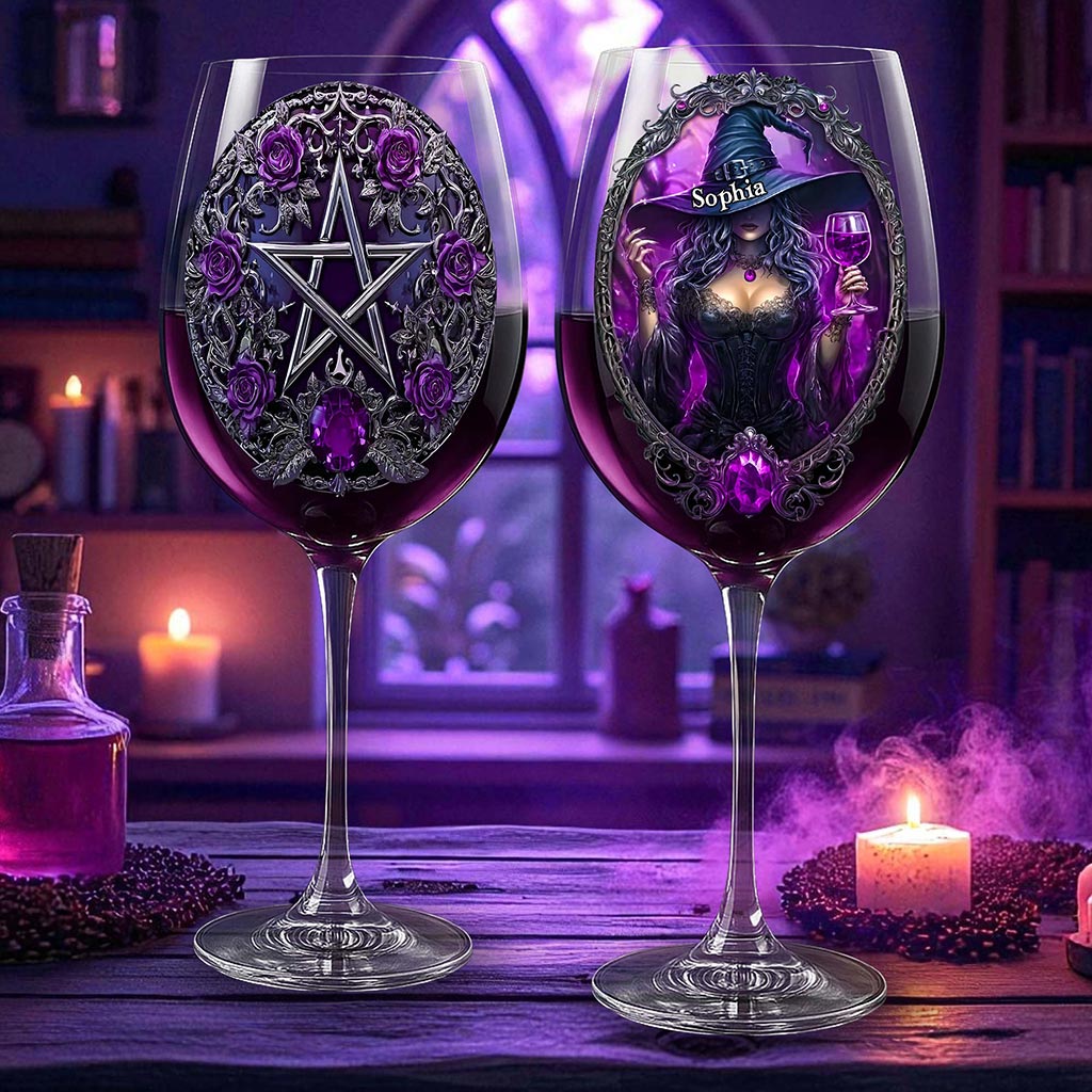 Personalized Witch Wine Glass With Long Stem QFHA5040901