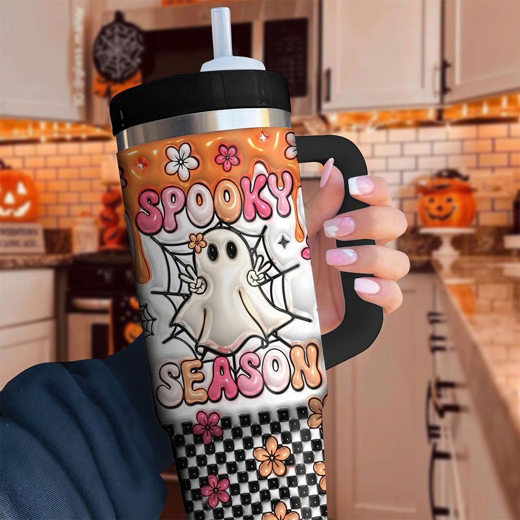 Spooky Vibe Print 3D Inflated 40 Oz Tumbler, Halloween Gift QFTO4300701