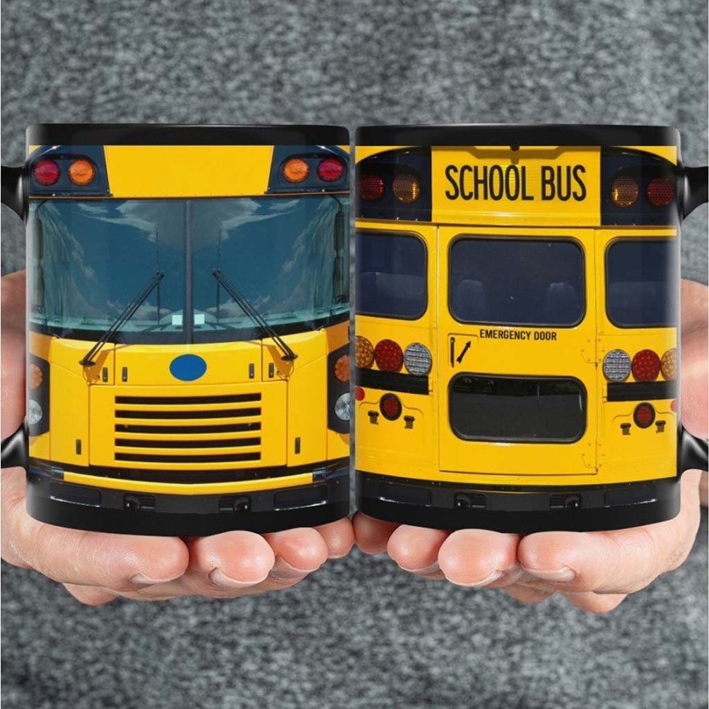 Bus Driver Mugs, School Bus Mugs, 100 Days of School, Yellow Bus Gift, Back to school Gift, Teacher Gift, School Bus Head QFND4040705
