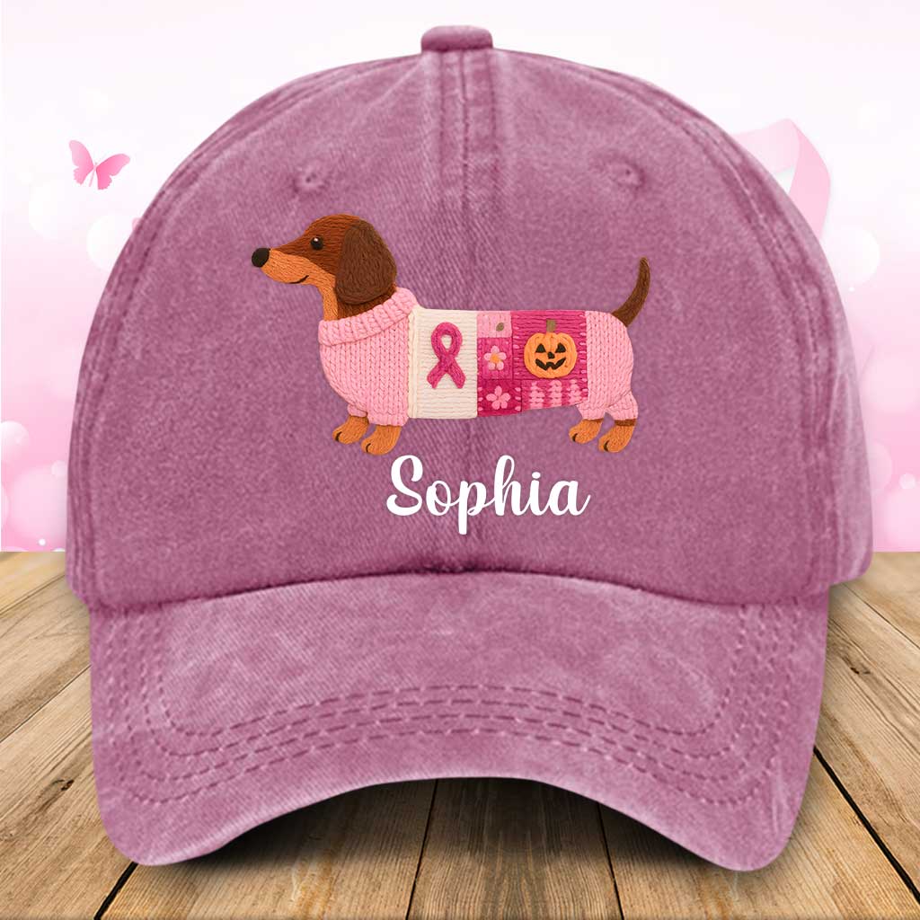Personalized Dog Breast Cancer Dnim Hat UKTZ5280802