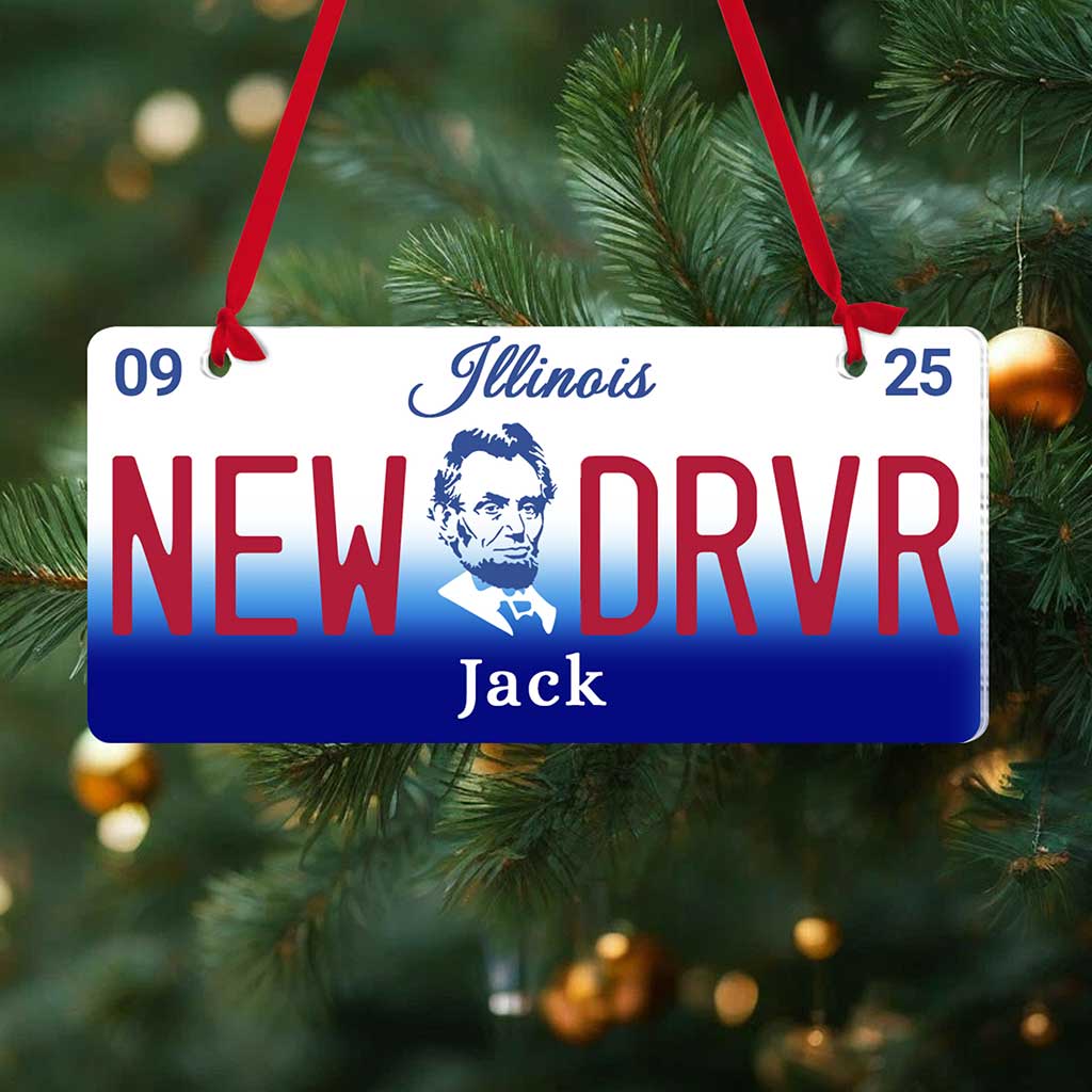 Personalized New Driver Ornament 2025, Custom State New Driver License Ornaments UKTZ5031003