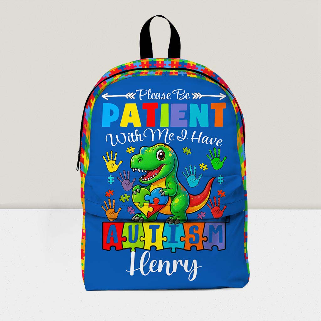 Personalized Backpack for Kids with Autism- Autism Awareness Bag – Back To School Bag for Autistic Child – Gift For Autistic Son QFHM5030701-DX