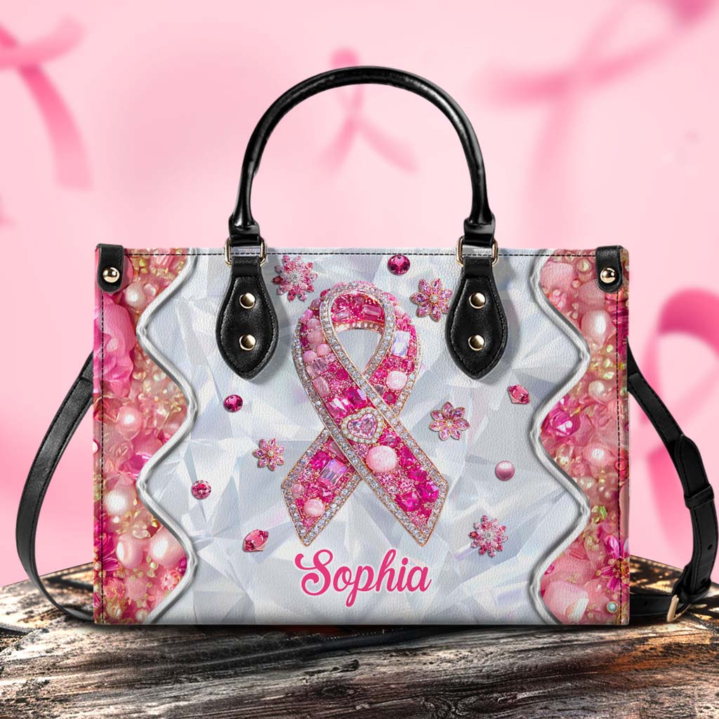 Personalized Breast Cancer Leather Handbag, Wallet QFTD5140802