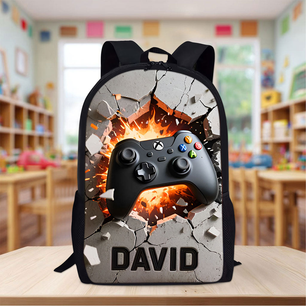 Personalized Game Back To School Backpack, School Bag For Kid UKTO5130801