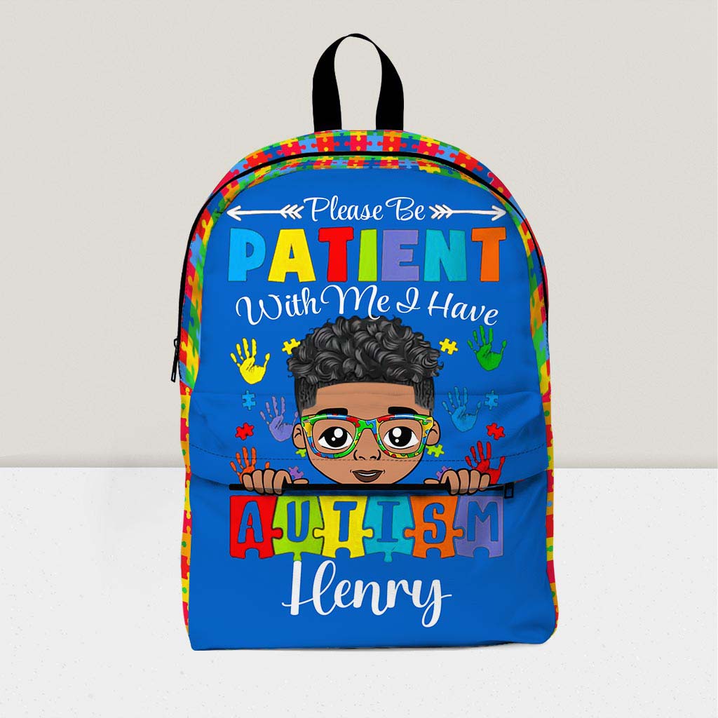 Personalized Backpack for Kids with Autism- Autism Awareness Bag - Back To School Bag for Autistic Child - Gift For Autistic Son QFHM4040703-DX