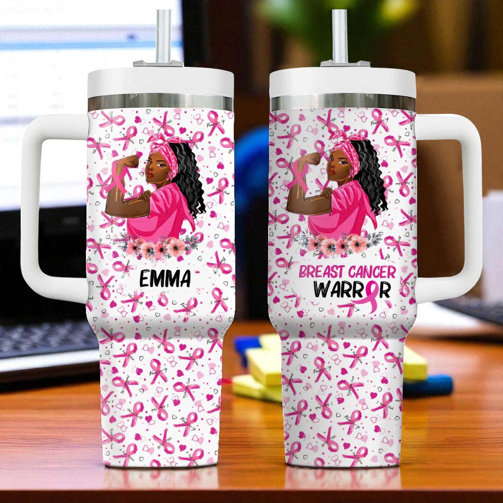 Personalized Breast Cancer 40 Oz Tumbler QFND060701