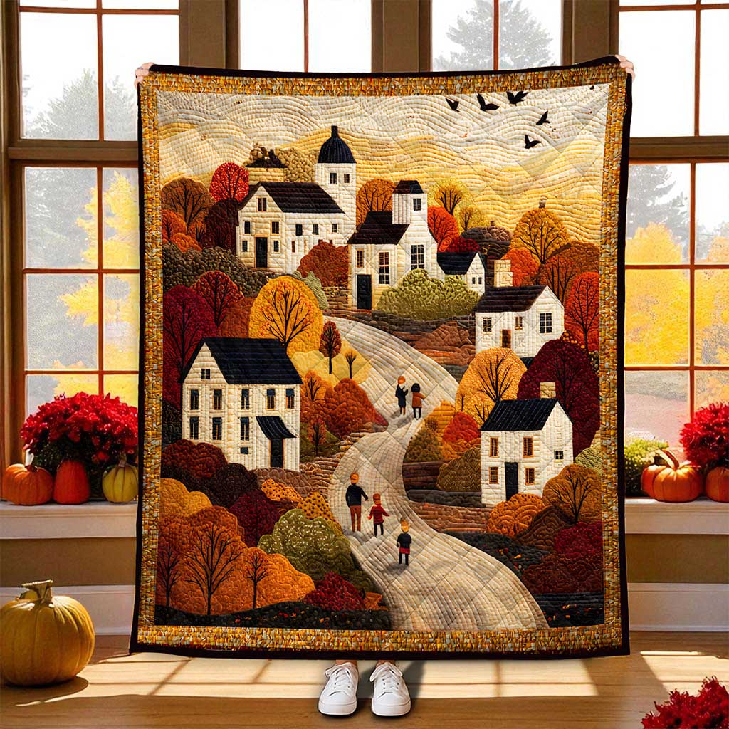 Fall Town Quilt Blanket NPND5210801