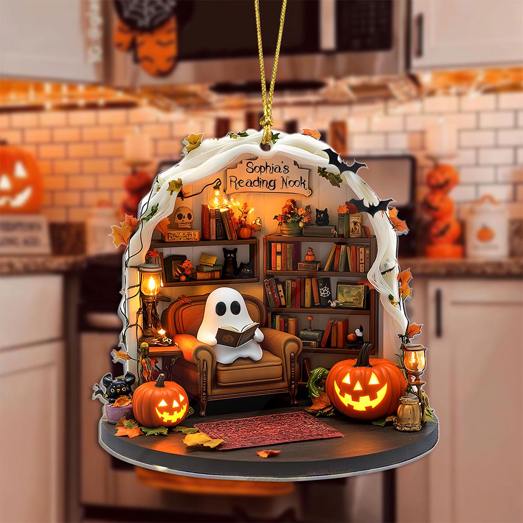 Personalized Ghost Reading Nook Flat Acrylic Ornament NPND5170604
