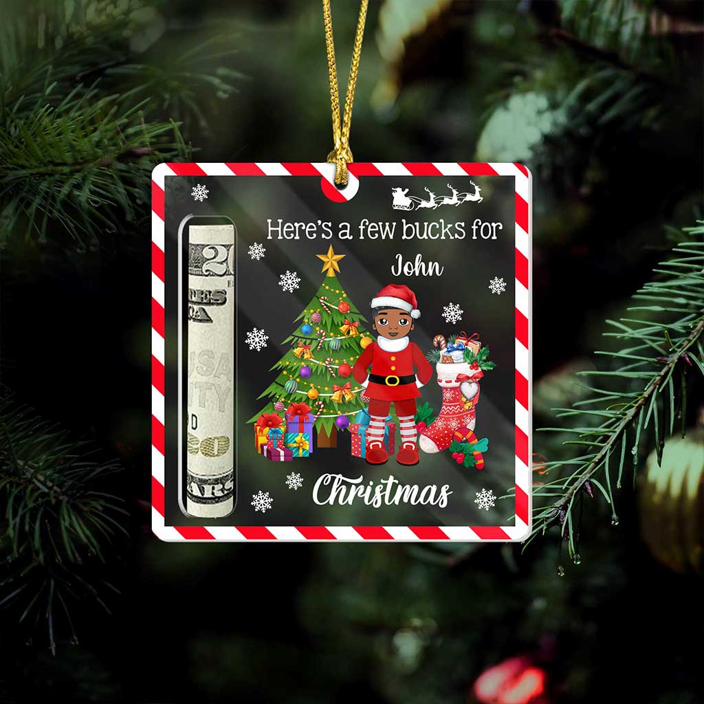 Personalized Cute Money Holder Christmas Acrylic Ornament For Kids, Here’s A Few Bucks For Christmas QFUU4270904