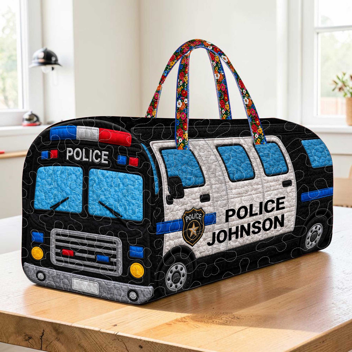 Custom Police Quilt Duffle Bag THUU6050602