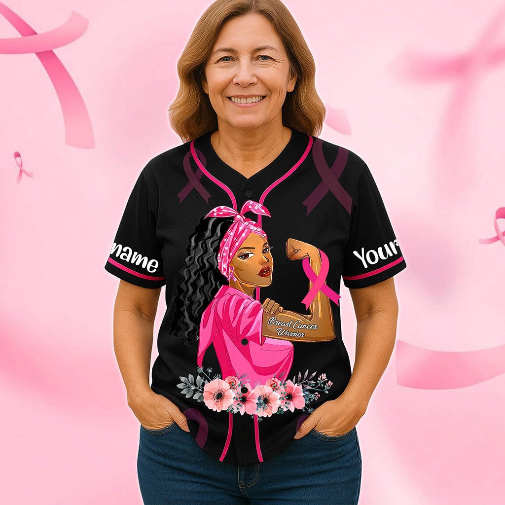 Personalized Name Breast Cancer Baseball Jersey UKHA5150901
