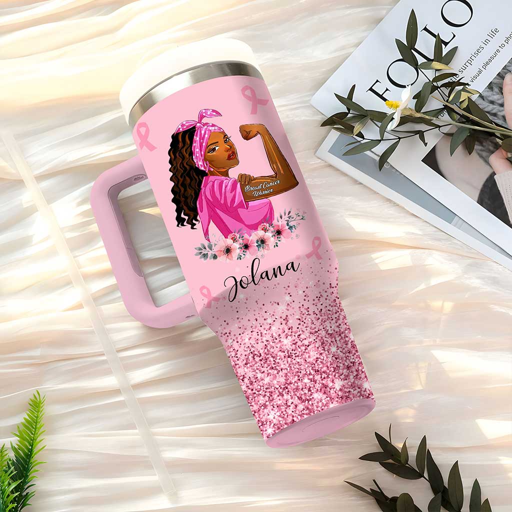 Personalized Breast Cancer 40 Oz Tumbler, Breast Cancer Awareness, The Comback Is Always Stronger Than The Setback QFUU4200701