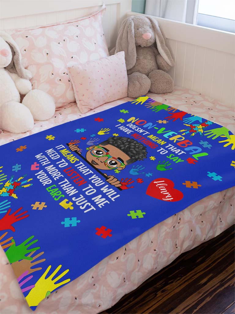 Personalized Blanket For Autism Kids QFHM4081102