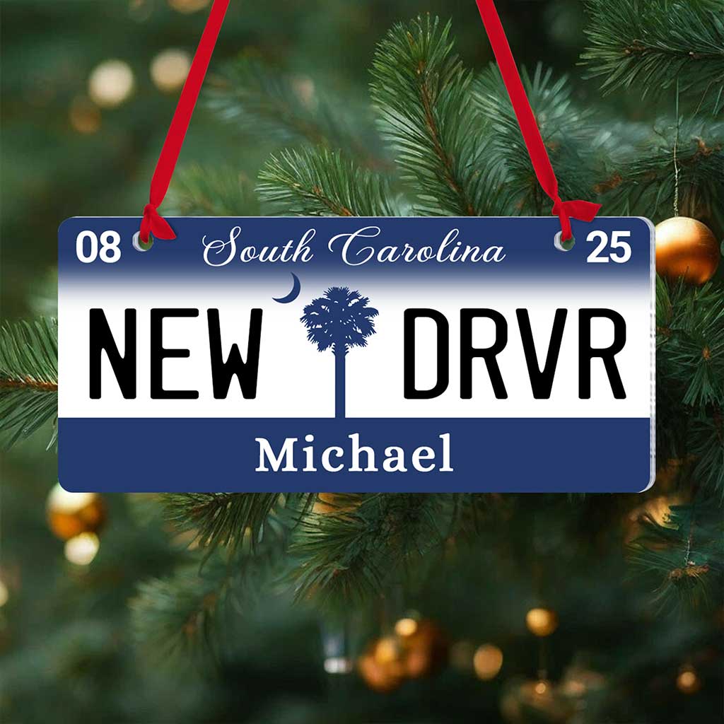 Personalized New Driver Ornament 2025, Custom State New Driver License Ornaments UKTZ5031003