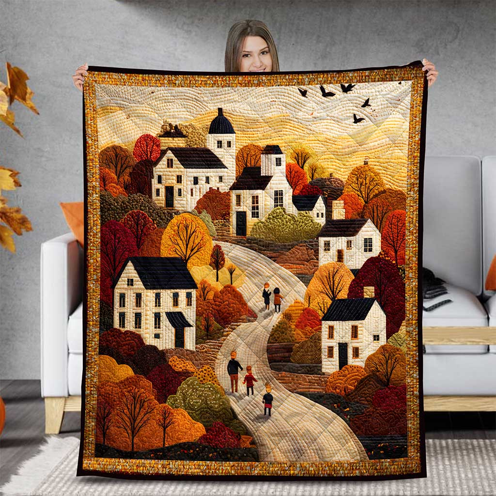 Fall Town Quilt Blanket NPND5210801