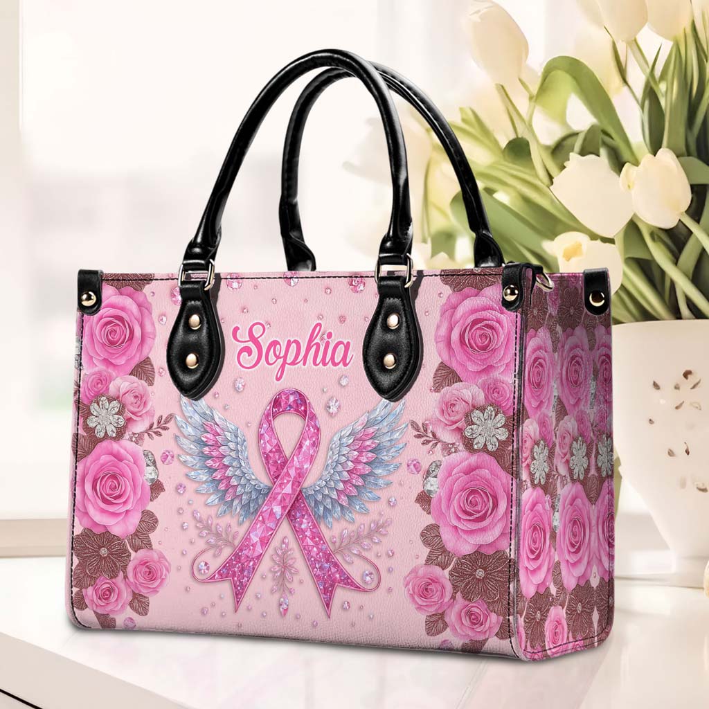Custom Breast Cancer Leather Handbag, Wallet UKTD5110902