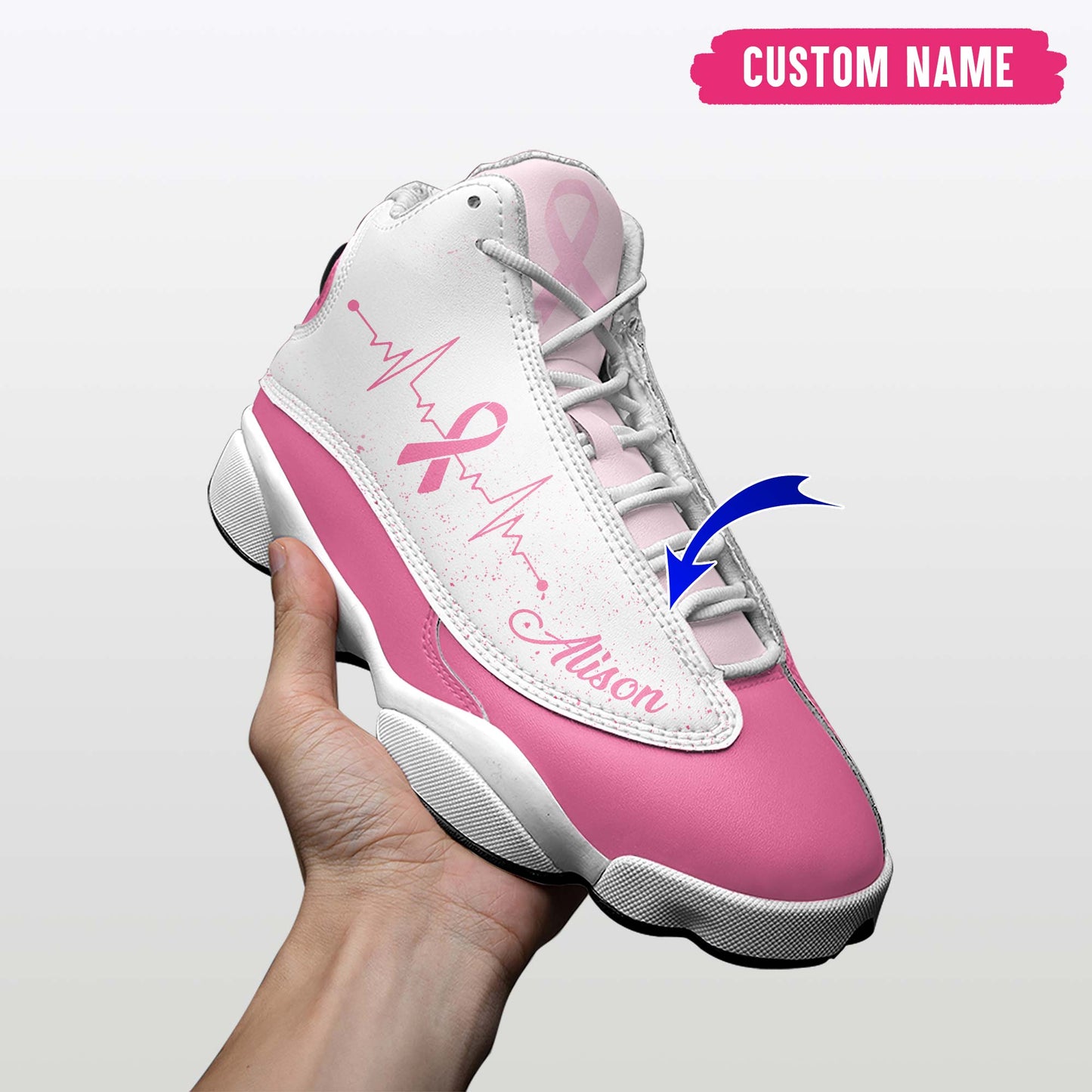 Custom Name Breast cancer Shoes UKHA3210801