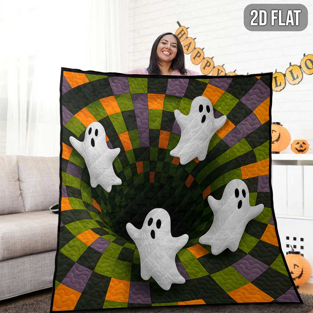 Ghost Halloween Quilted Blanket UKTD5071003