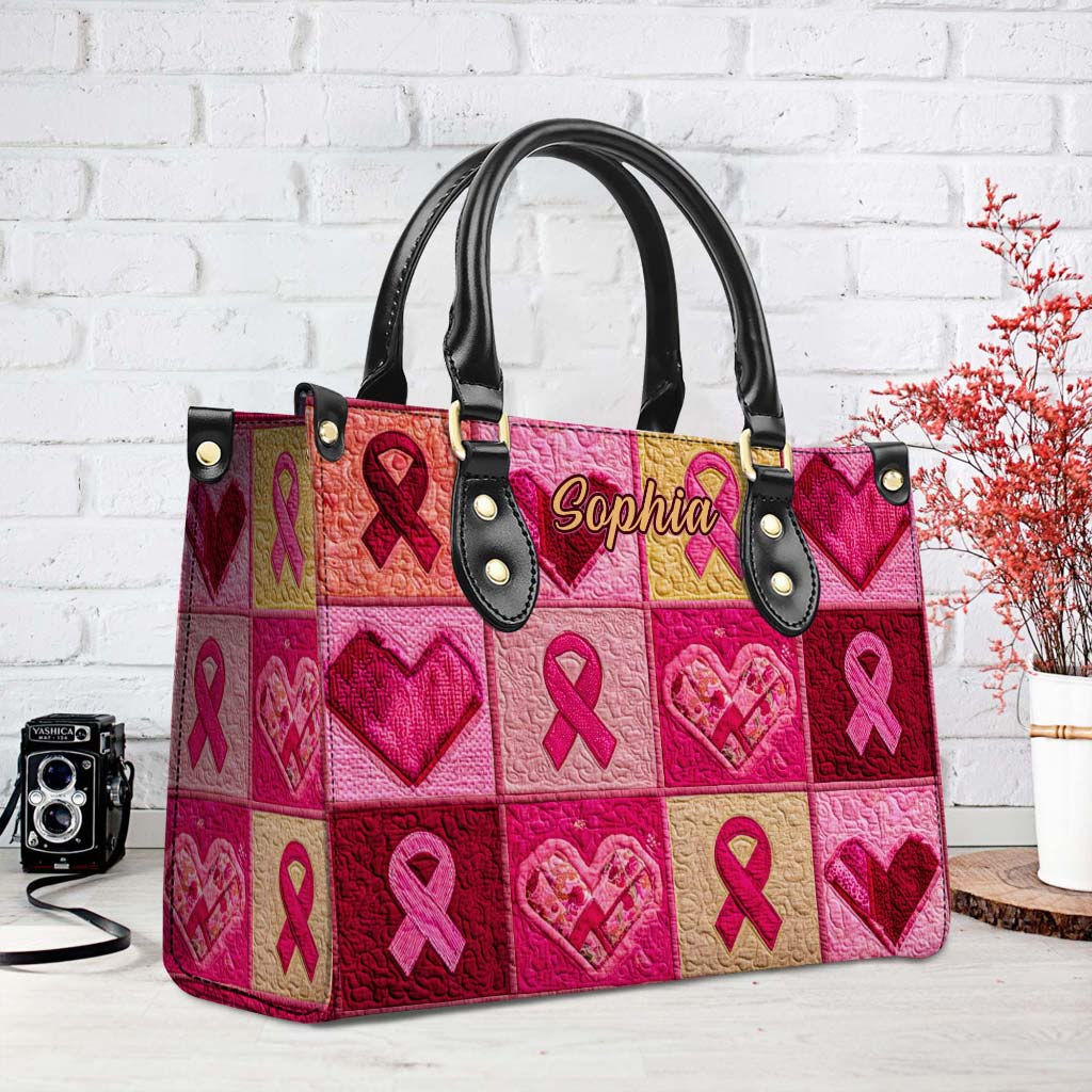 Custom Breast Cancer Leather PU Handbag UKHA5160803