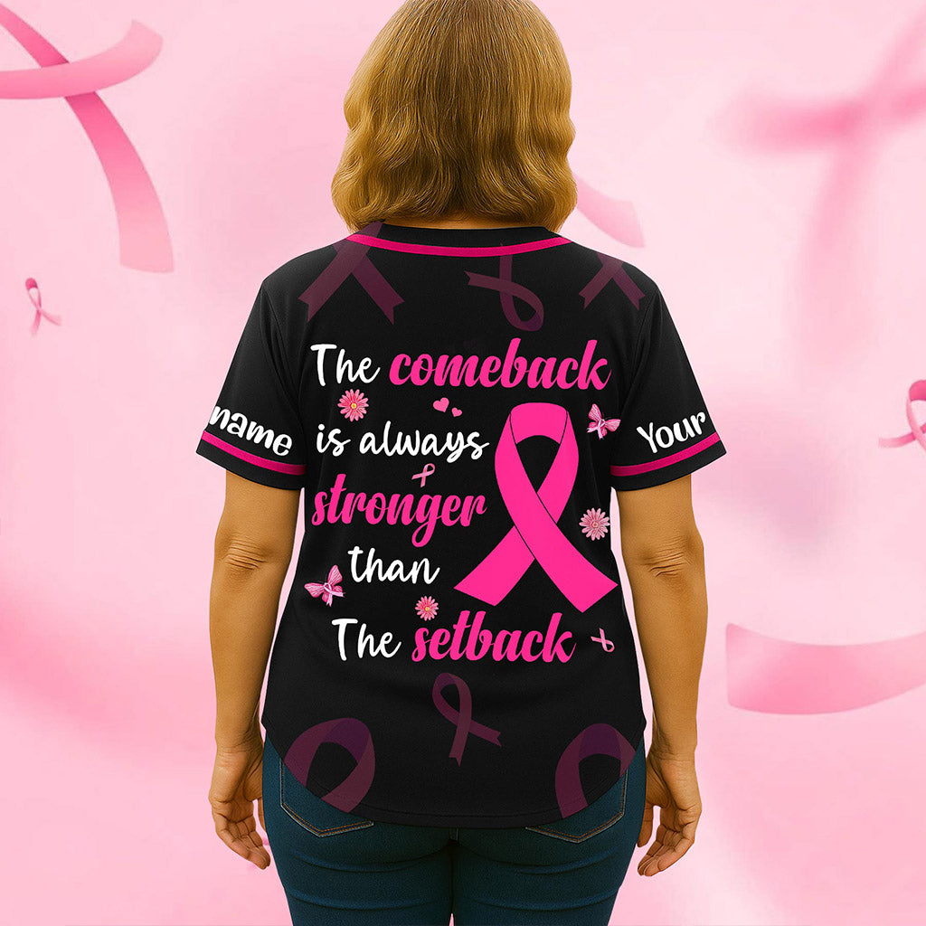 Personalized Name Breast Cancer Baseball Jersey UKHA5150901