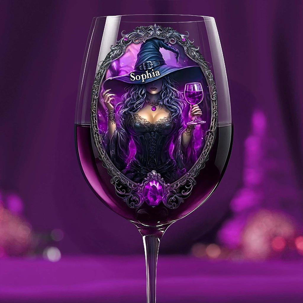 Personalized Witch Wine Glass With Long Stem QFHA5040901