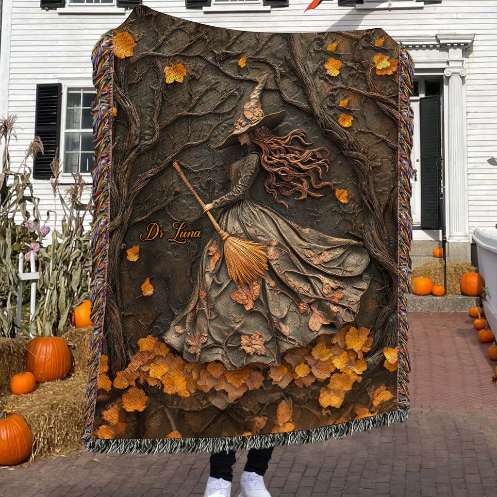 Personalized Witchy Gothic Woven Blanket QFTD5050701