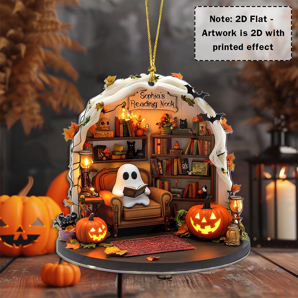 Personalized Ghost Reading Nook Flat Acrylic Ornament NPND5170604