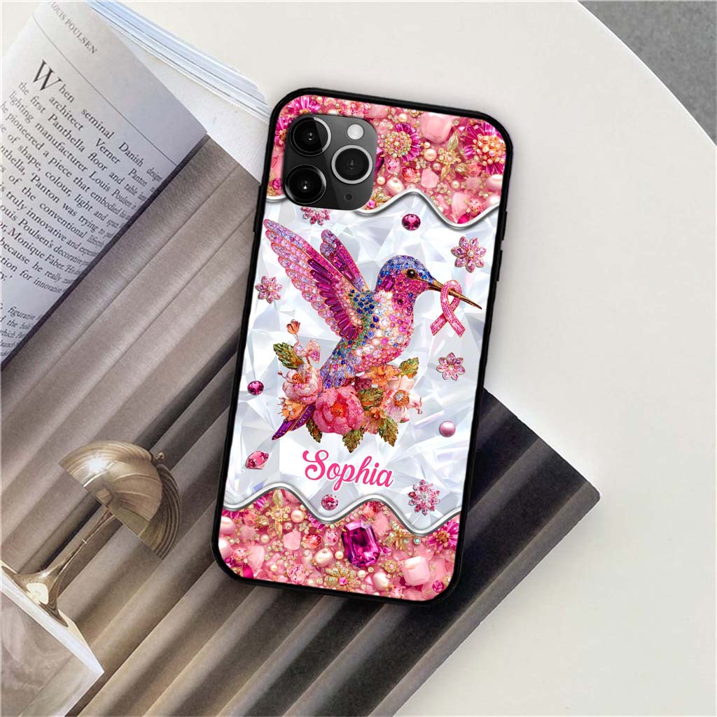Personalized Hummingbird Breast Cancer Phone Case QFTD5050905