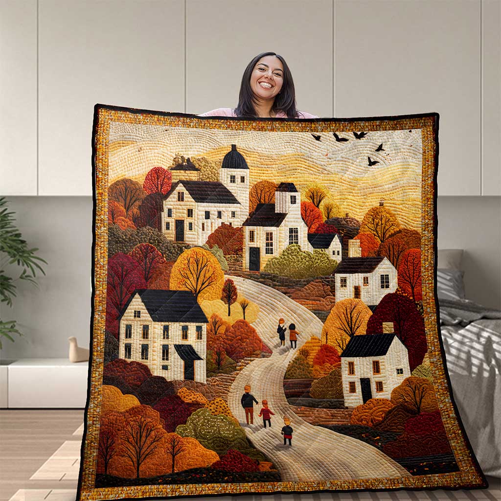 Fall Town Quilt Blanket NPND5210801