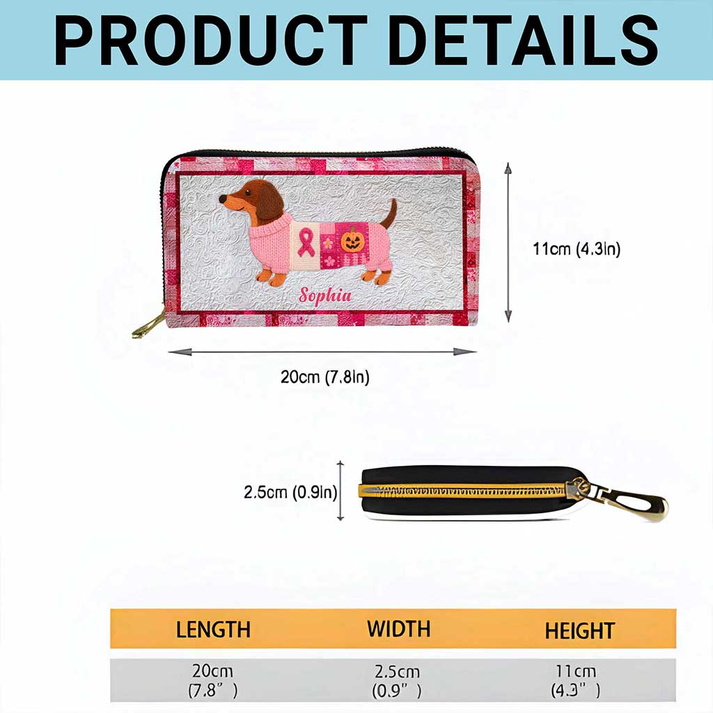 Personalized Dog Breast Cancer Leather Handbag UKTZ5280804