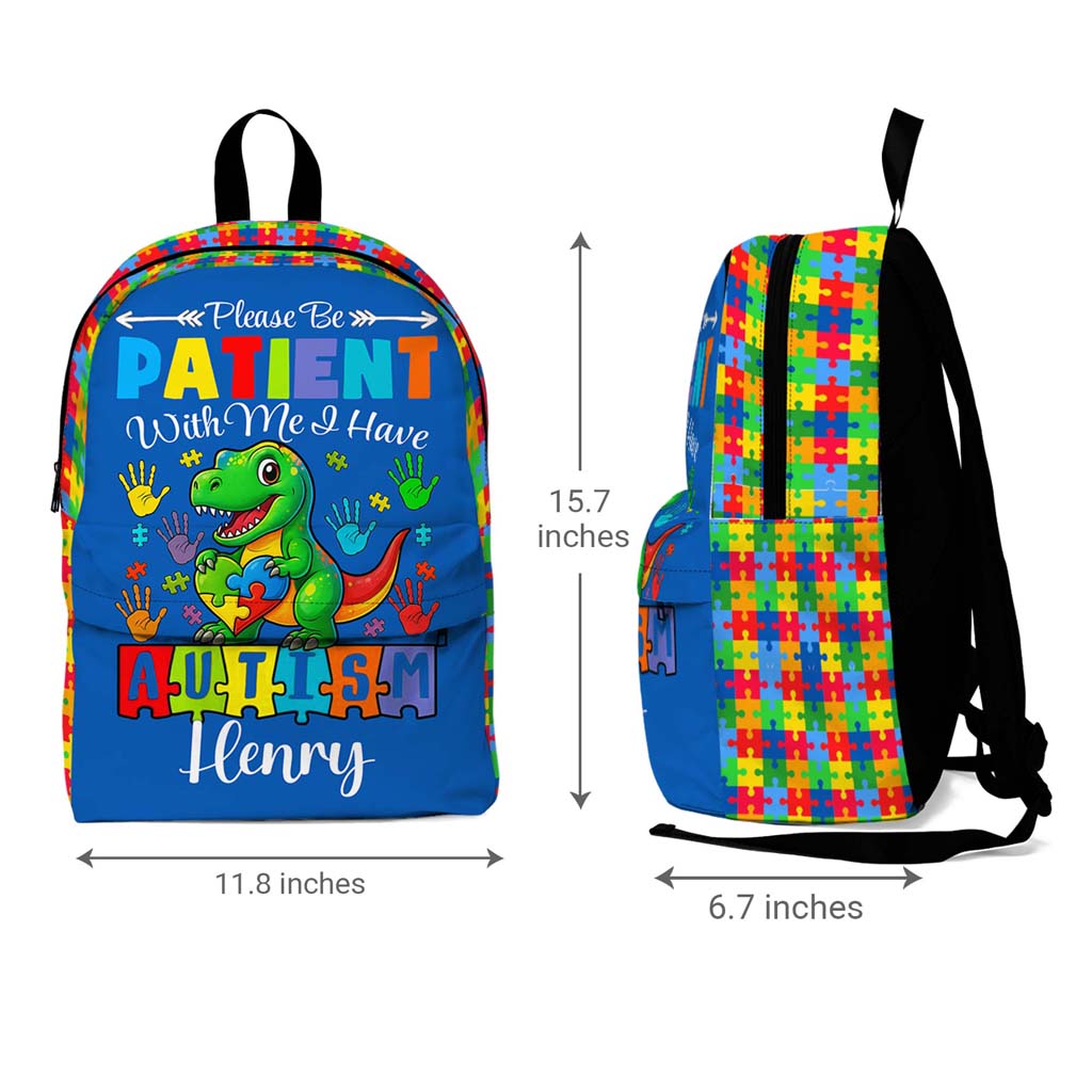 Personalized Backpack for Kids with Autism- Autism Awareness Bag – Back To School Bag for Autistic Child – Gift For Autistic Son QFHM5030701-DX
