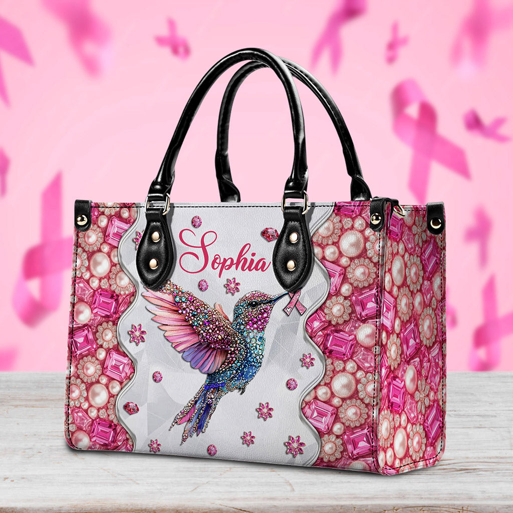 Custom Breast Cancer Awareness Leather PU Handbag UKNT5080901