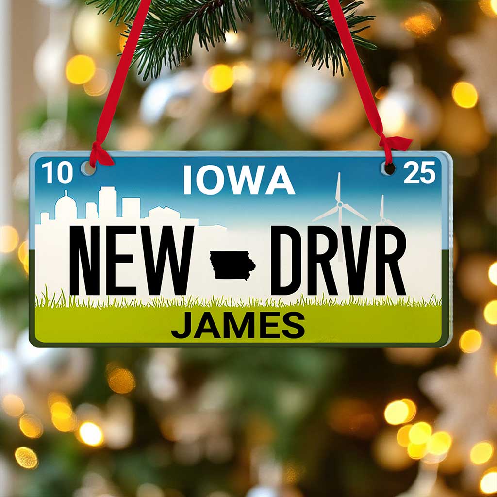Personalized New Driver Ornament 2025, Custom State New Driver License Ornaments UKTZ5031003