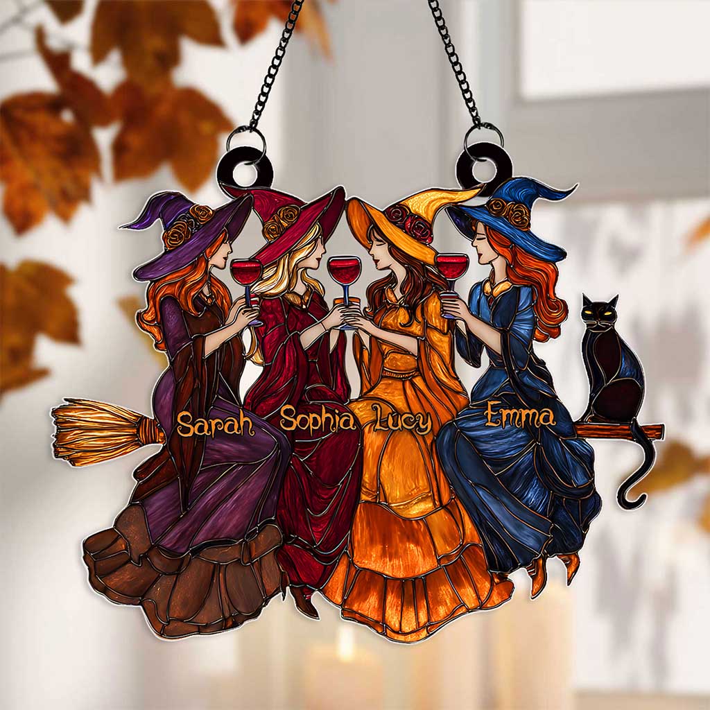 Best Friends Slay Witch Acrylic Window Hanging QFND5250701