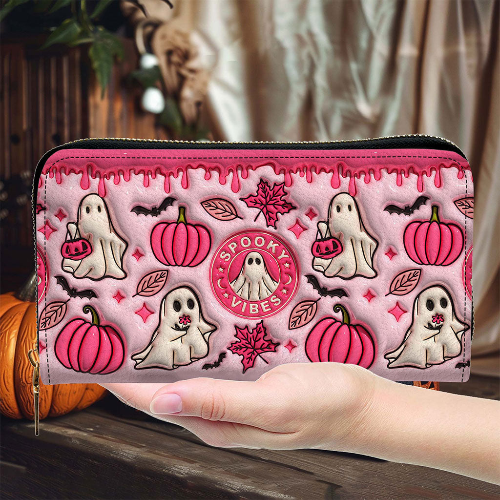 Spooky Vibe Print 3D Inflated Leather Tote Bag, Halloween Gift QFTO4310704