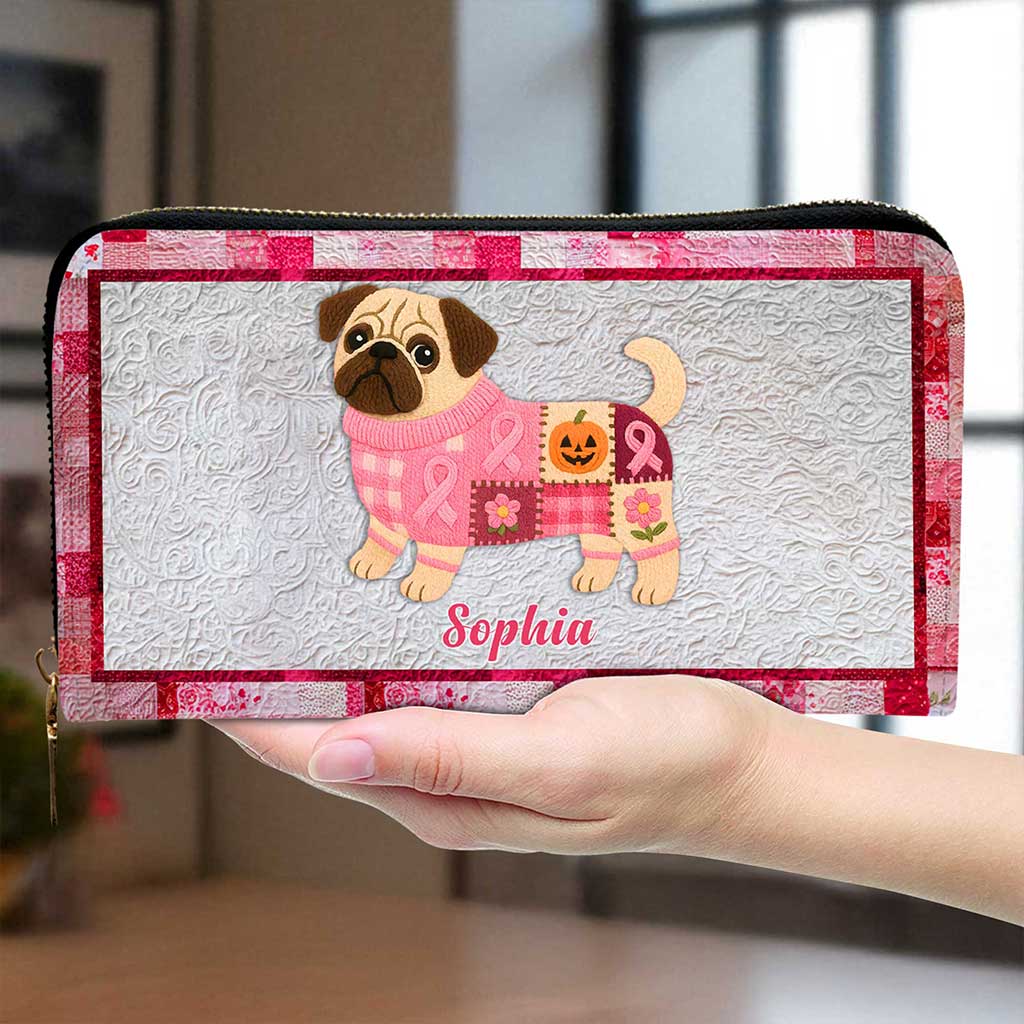 Personalized Dog Breast Cancer Leather Handbag UKTZ5280803
