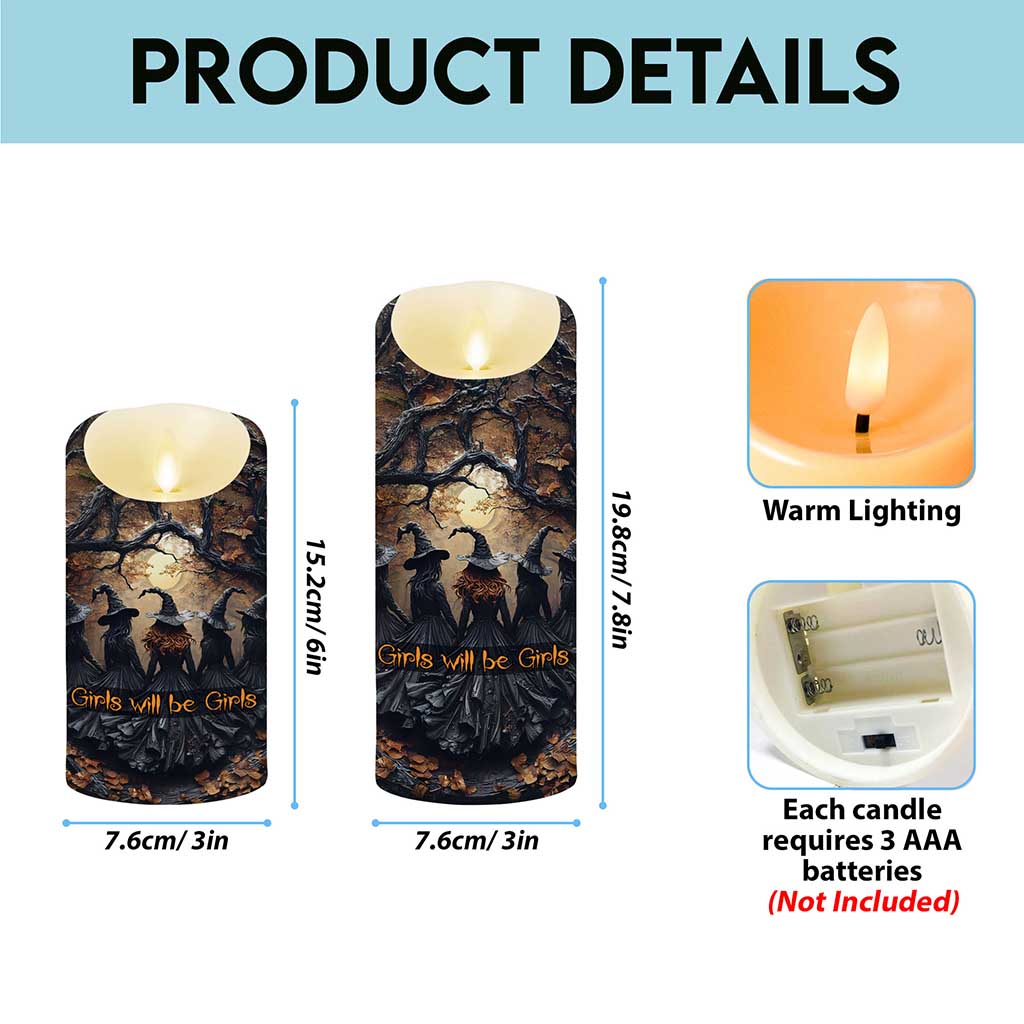 Custom Witch Halloween Led Candle UKND5260804