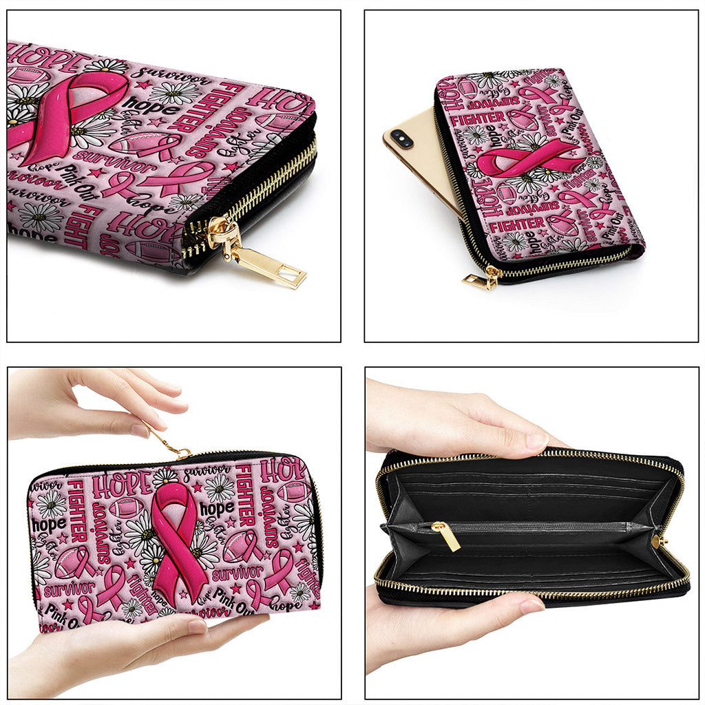 Breast Cancer Leather Handbag With Handle For Women, Breast Cancer Awareness, Breast Cancer Survivor Bags, Pink Ribbon QFNT4200602