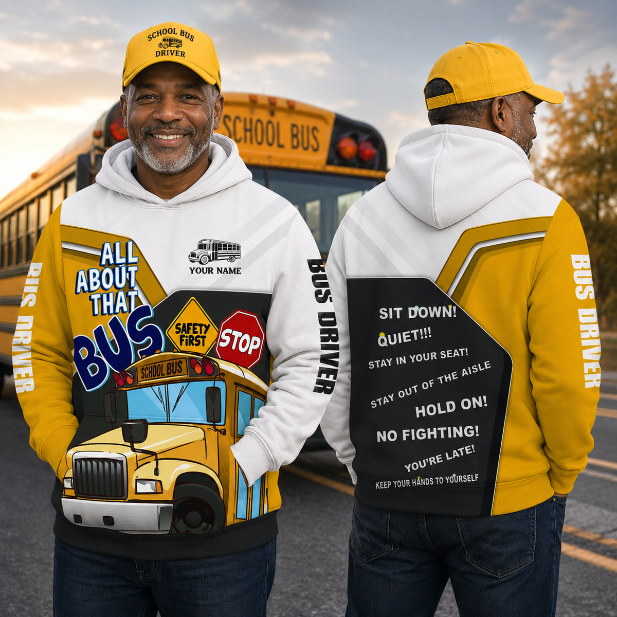 Custom School Bus Driver Shirts All About That Bus Zipper Hoodie NPHM5120902