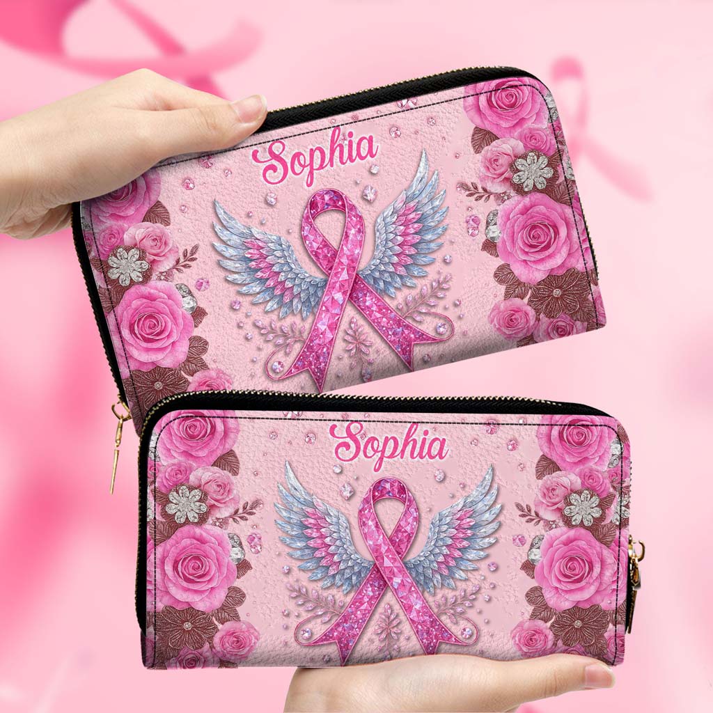 Custom Breast Cancer Leather Handbag, Wallet UKTD5110902