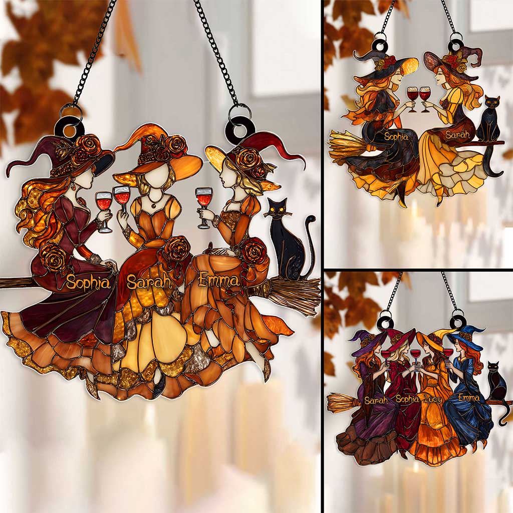 Best Friends Slay Witch Acrylic Window Hanging QFND5250701