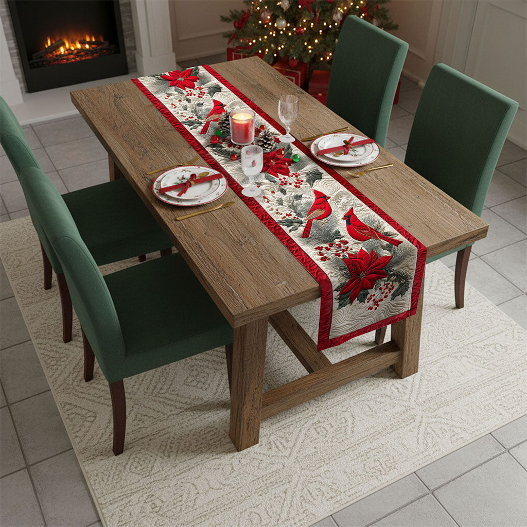 Red Cardinal Christmas Quilted Table Runner QFTO5101003