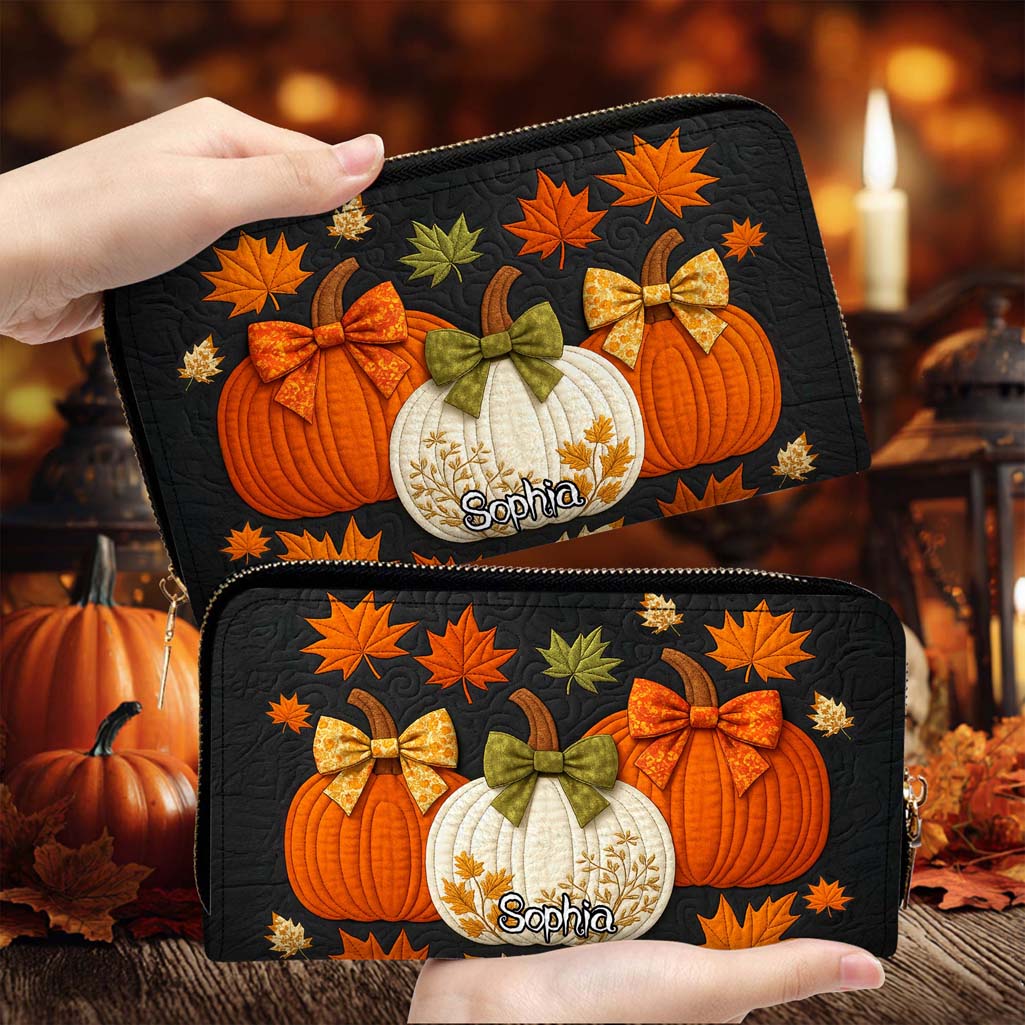 Custom Pumpkin Halloween Leather PU Handbag UKHM5290805