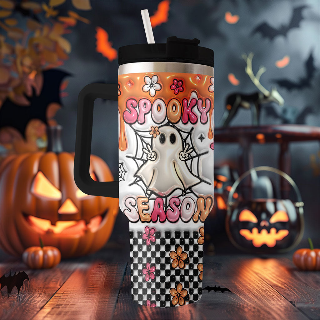 Spooky Vibe Print 3D Inflated 40 Oz Tumbler, Halloween Gift QFTO4300701