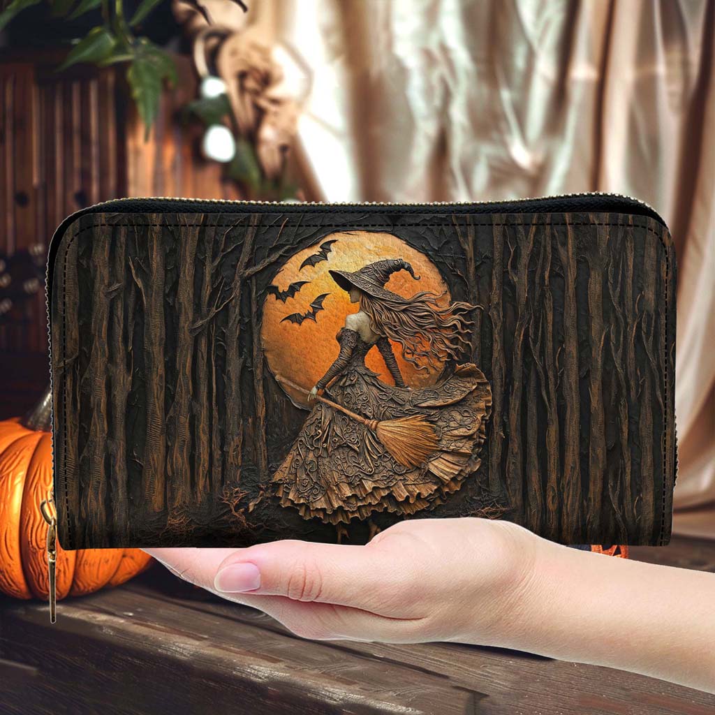 Halloween Witch Leather Tote Bag QFTD4060903