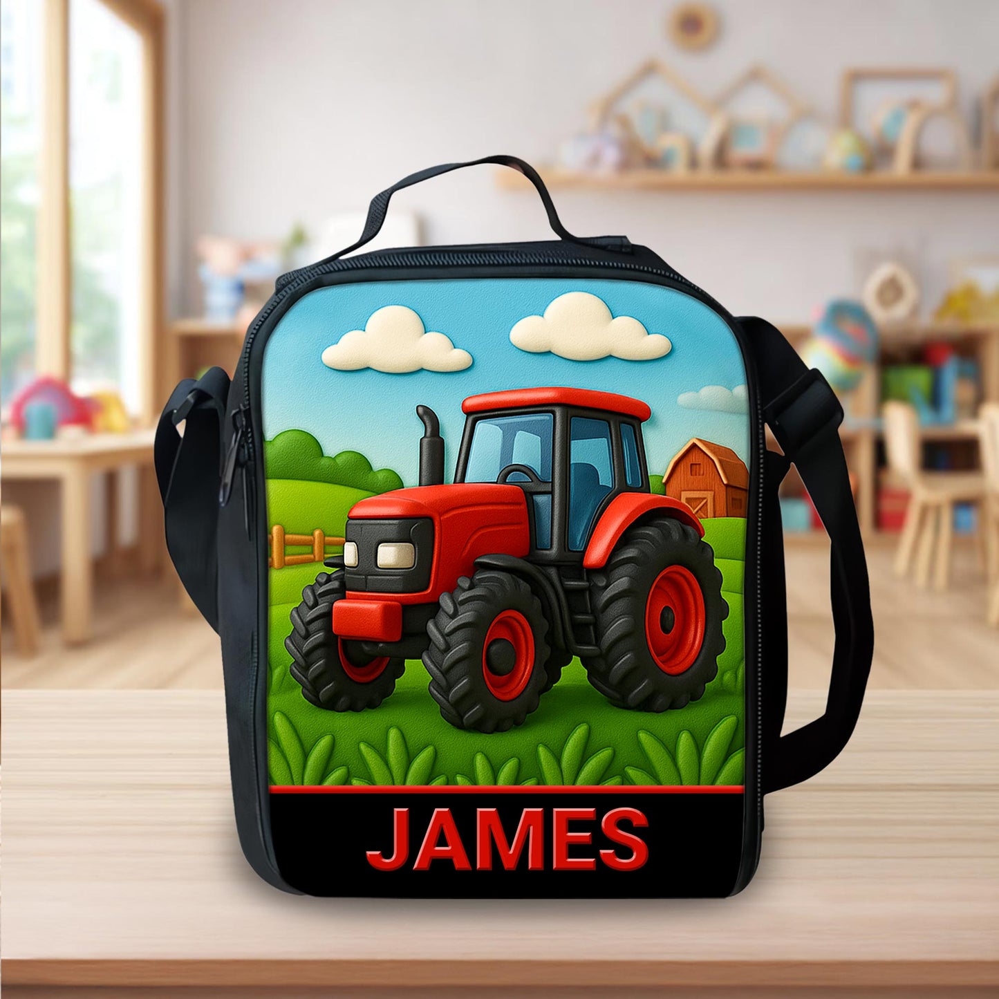 Personalized Red Tractor Back To School Backpack UKHA5050801