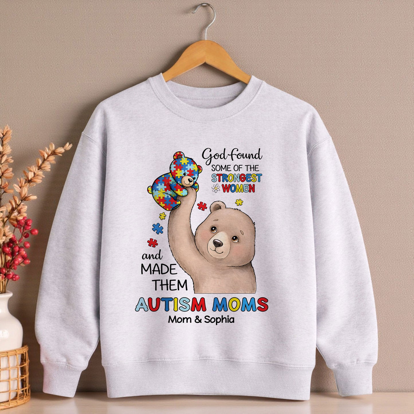 Custom Autism Bear Mom shirt THUU6250305